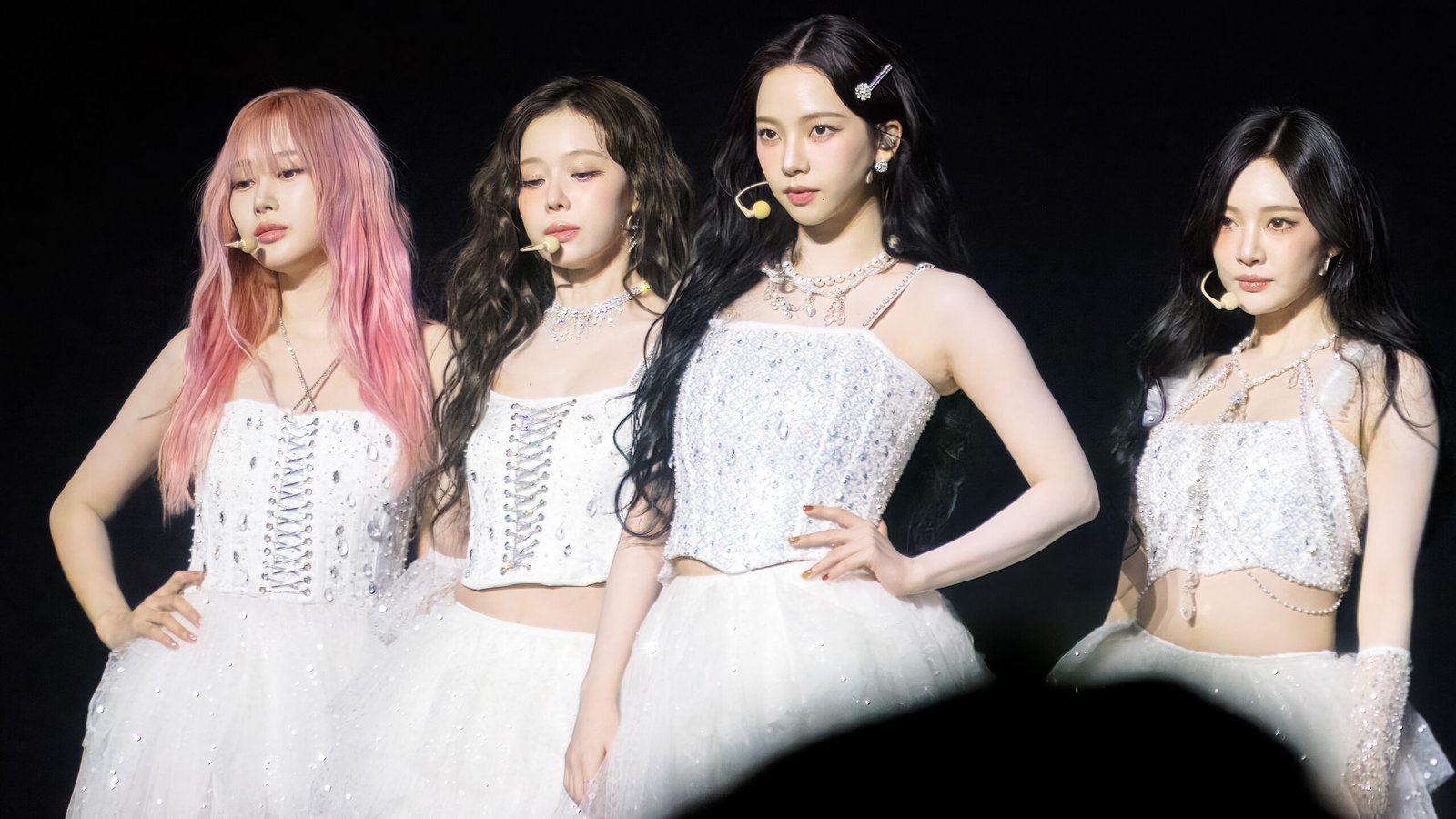 aespa performing at the ShoWare Center in January 2025