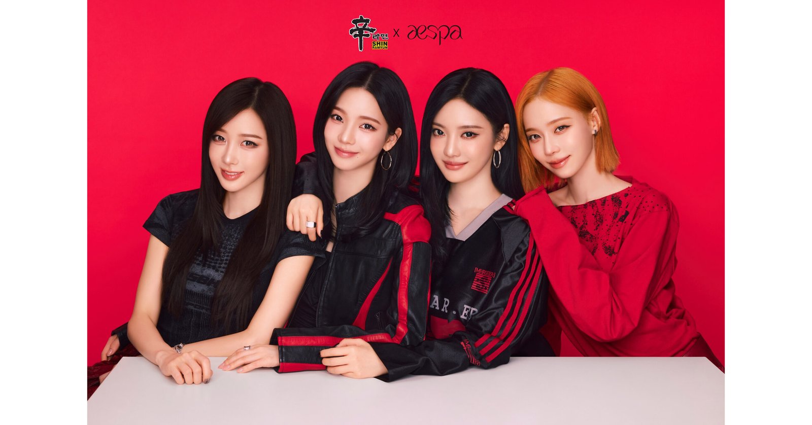 K-pop food marketing with aespa in Nongshim Shin Ramyun 2026 global campaign