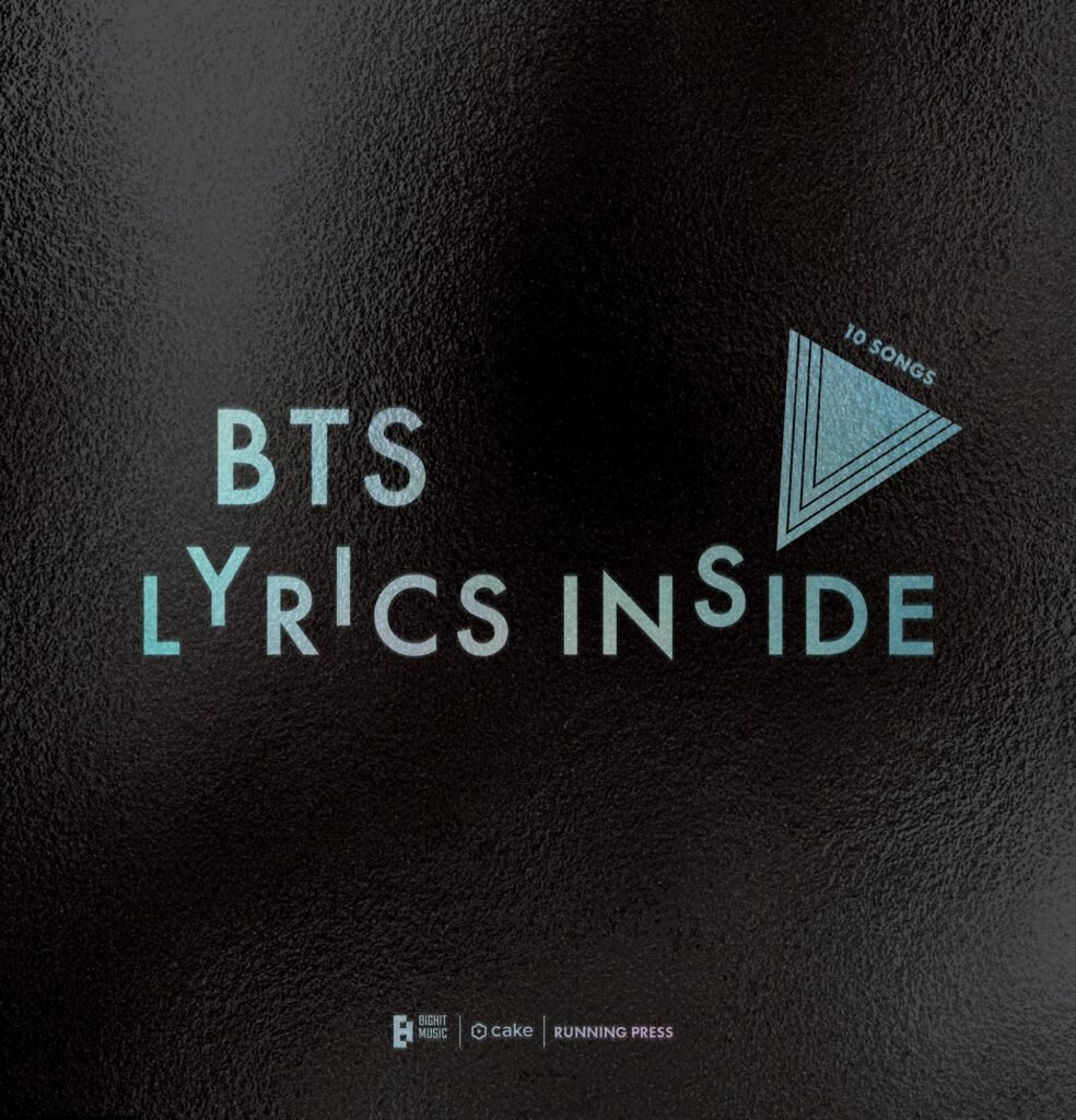 BTS books September 2026: official BTS Lyrics Inside hardcover cover