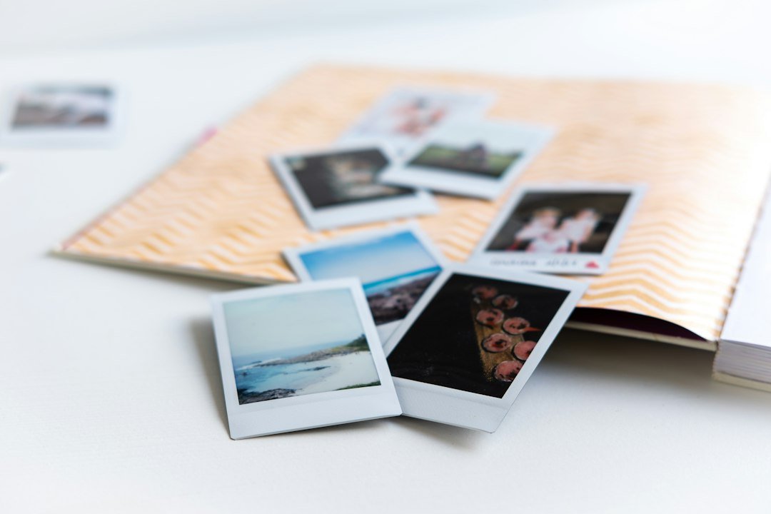 K-pop photocards guide showing photo cards arranged on a desk for collecting and trading