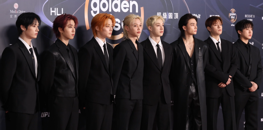 Stray Kids This and That members at the 40th Golden Disc Awards