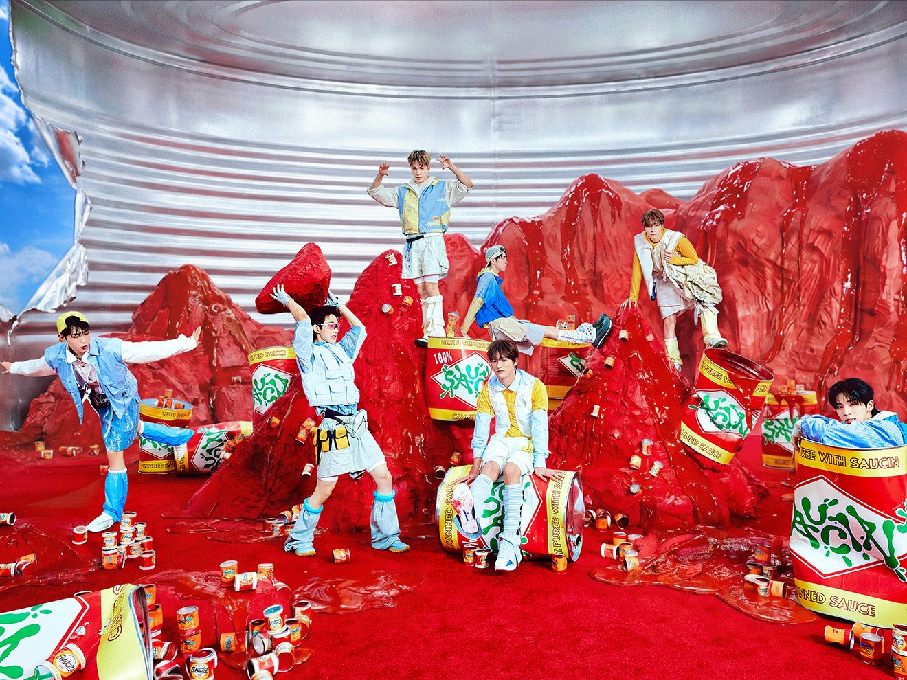 Official 2026 NEXZ seven-member group promotional photograph distributed by Sony Music Japan